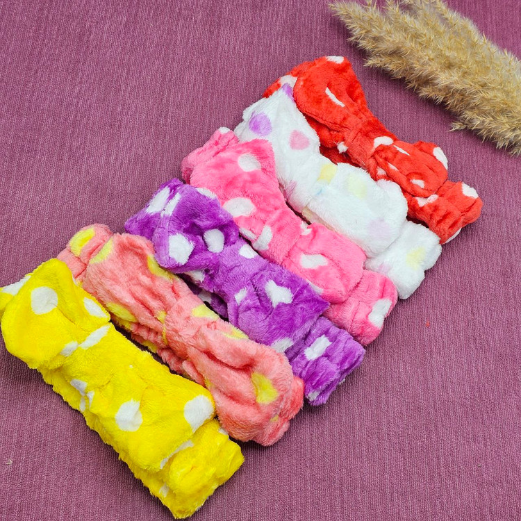 هدبند های مخملی خال خالی