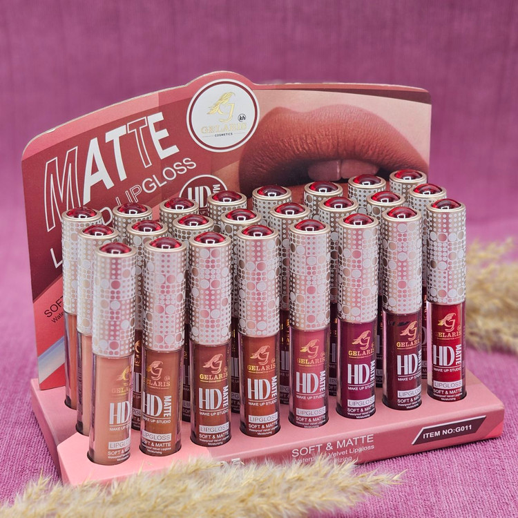 رژلب مایع ضد آب گلاریس کله سفید و طلایی