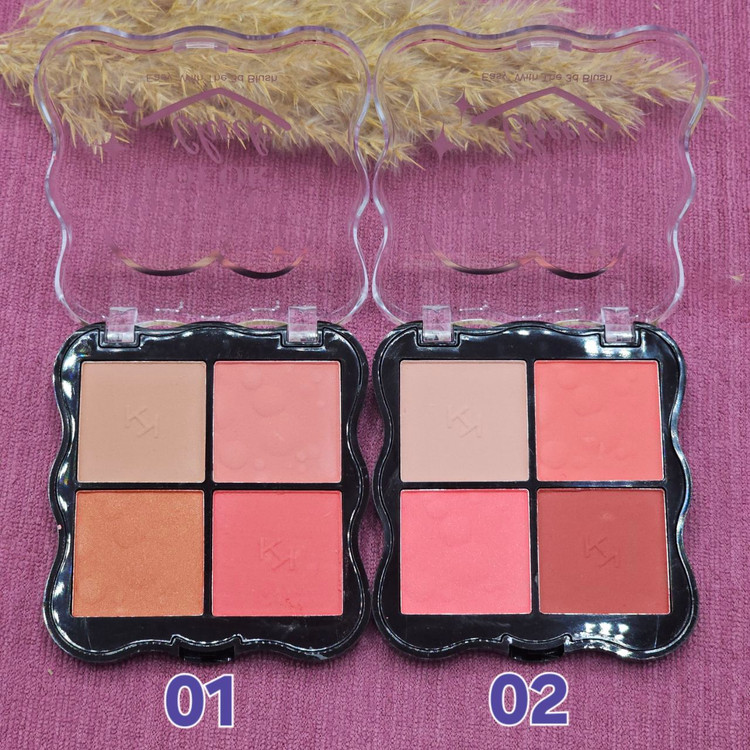 پالت روژگونه 4 رنگ برند پینک کی
