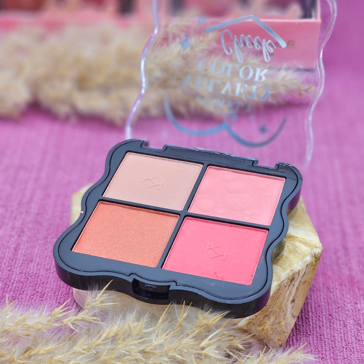 پالت روژگونه 4 رنگ برند پینک کی