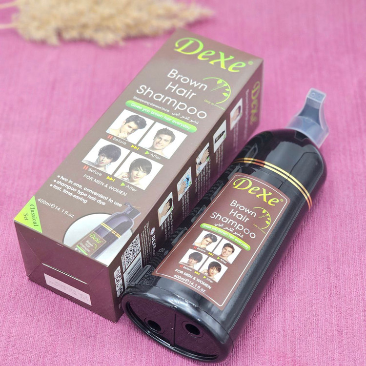 شامپو رنگ قهوهای برند دکس