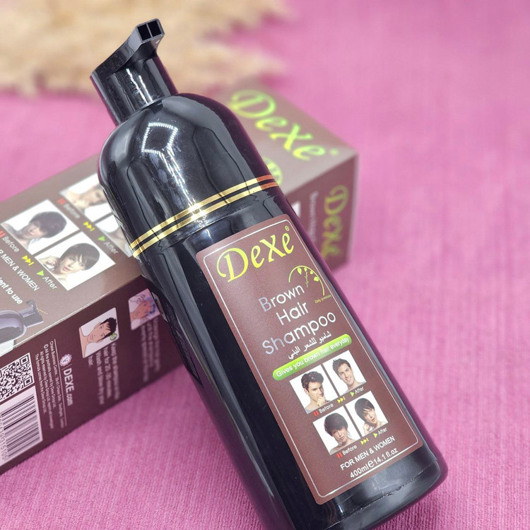 شامپو رنگ قهوهای برند دکس