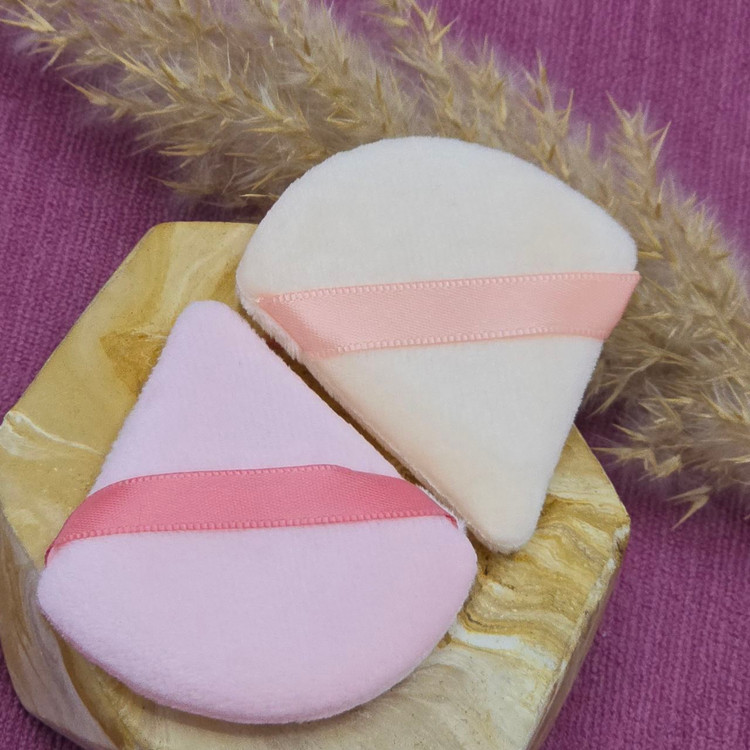 پد مثلثی حوله ای دسته دار مخصوص پنکک و پودر فیکساتور