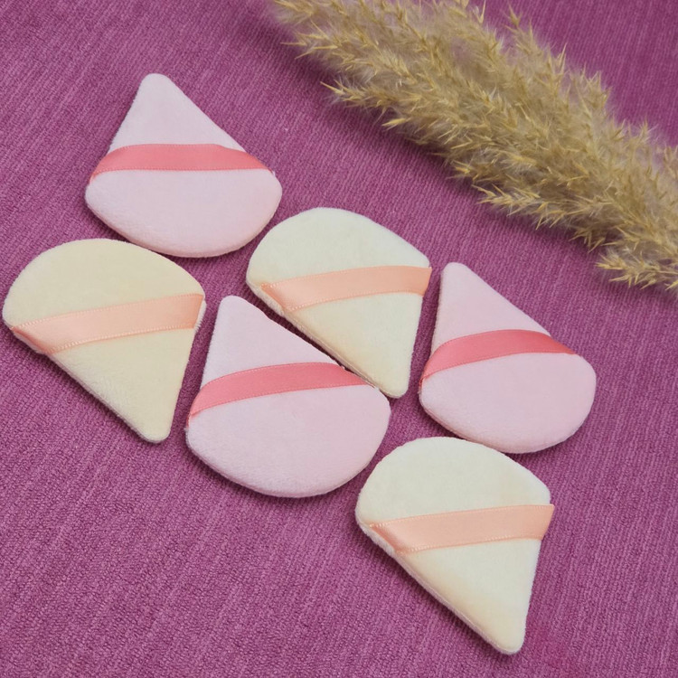 پد مثلثی حوله ای دسته دار مخصوص پنکک و پودر فیکساتور