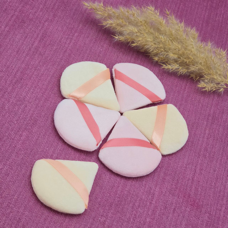 پد مثلثی حوله ای دسته دار مخصوص پنکک و پودر فیکساتور