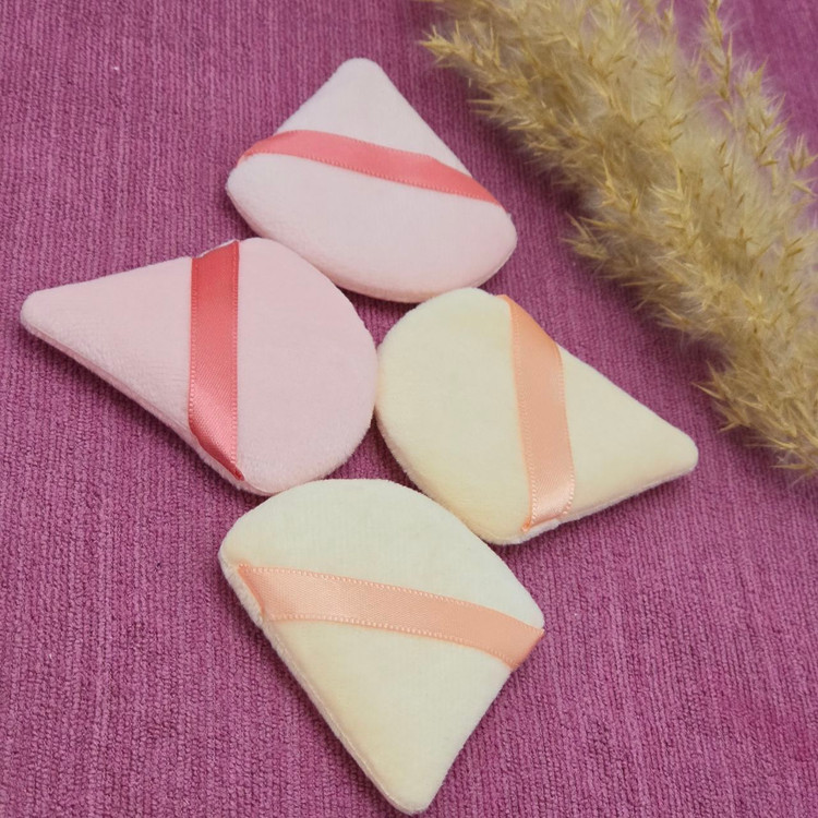 پد مثلثی حوله ای دسته دار مخصوص پنکک و پودر فیکساتور