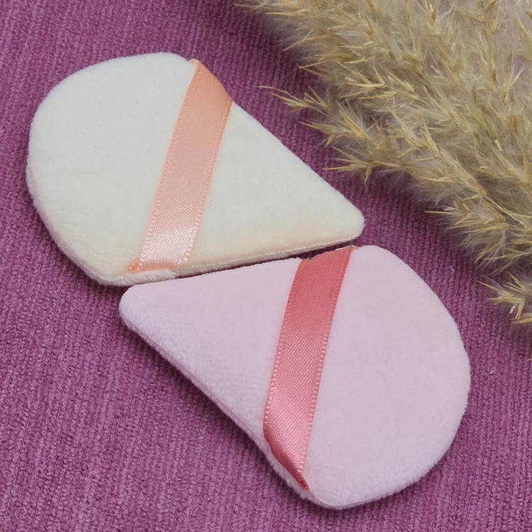 پد مثلثی حوله ای دسته دار مخصوص پنکک و پودر فیکساتور