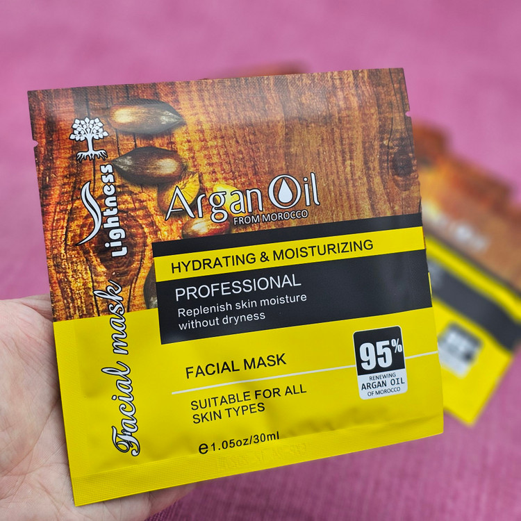 ماسک صورت آرگان ورقه ای مرطوب کننده و شاداب کننده صورت لایتنس
