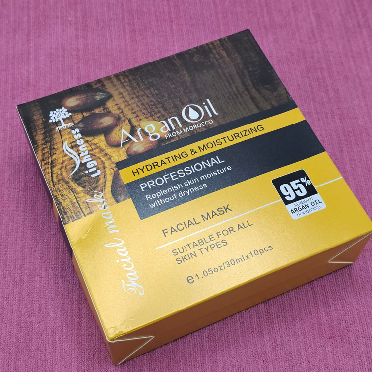 ماسک صورت آرگان ورقه ای مرطوب کننده و شاداب کننده صورت لایتنس