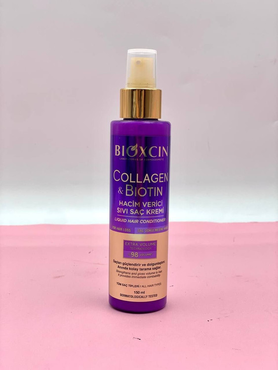 اسپری دوفاز ضد ریزش مو و حجم دهنده کلاژن و بیوتین برند بیوکسین