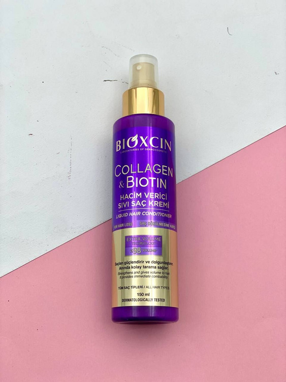 اسپری دوفاز ضد ریزش مو و حجم دهنده کلاژن و بیوتین برند بیوکسین