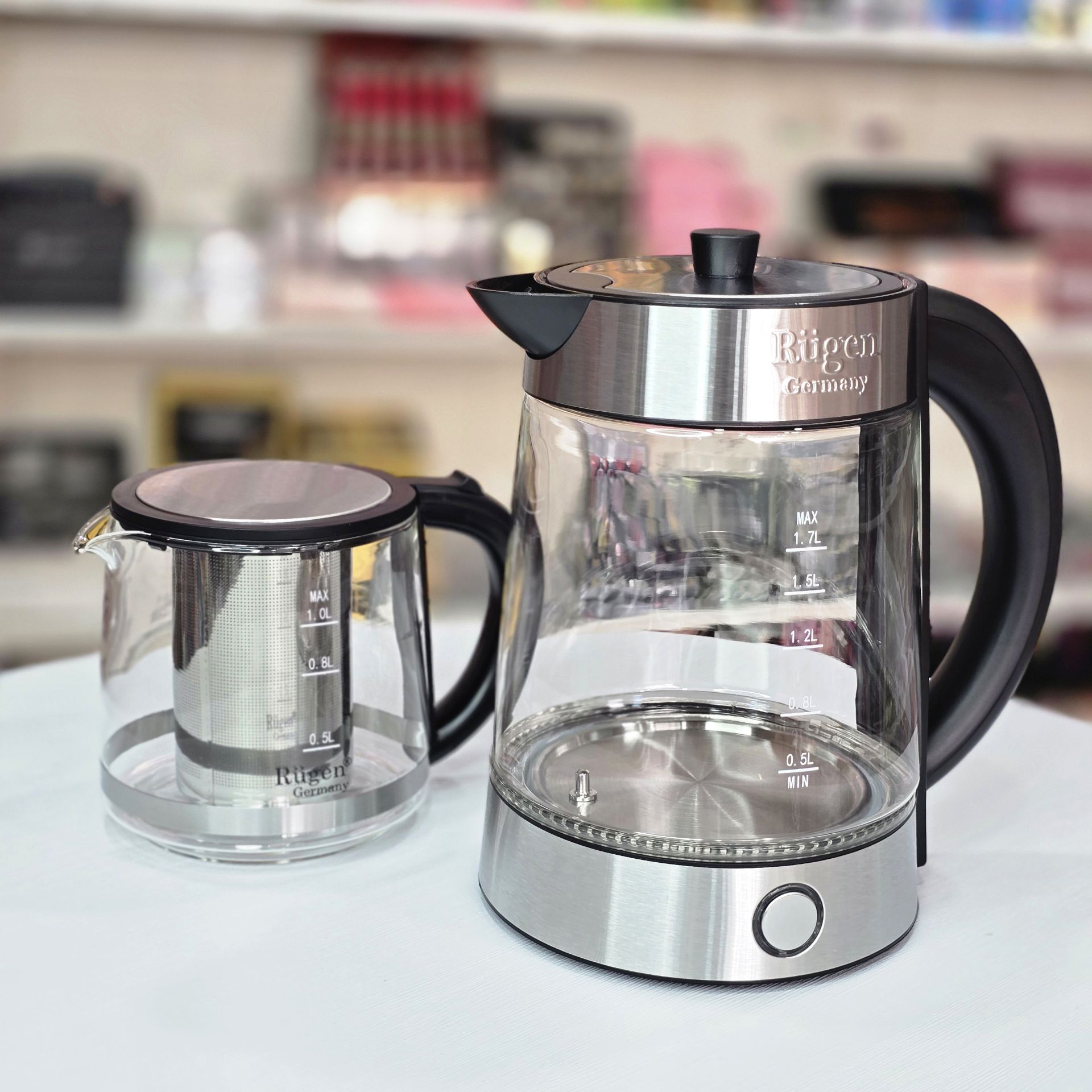 چای ساز سرهم و شیشه ای برند روگن مدل RU_1510