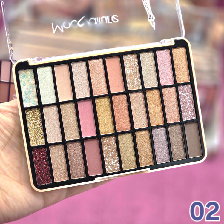 پالت سایه 30 رنگ مات و اکلیلی برند ماکالر