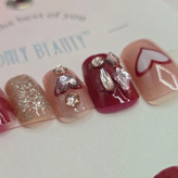 ناخن مصنوعی نگین دار و ژله ای و نشکن و بادوام برند پینک کی