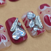 ناخن مصنوعی نگین دار و ژله ای و نشکن و بادوام برند پینک کی