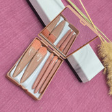 ست براش آرایشی مدل آینه دار 5 تکه با تراکم بالا