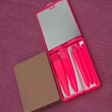 ست براش آرایشی مدل آینه دار 5 تکه با تراکم بالاست براش آرایشی مدل آینه دار 5 تکه با تراکم بالا