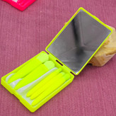 ست براش آرایشی مدل آینه دار 5 تکه با تراکم بالا