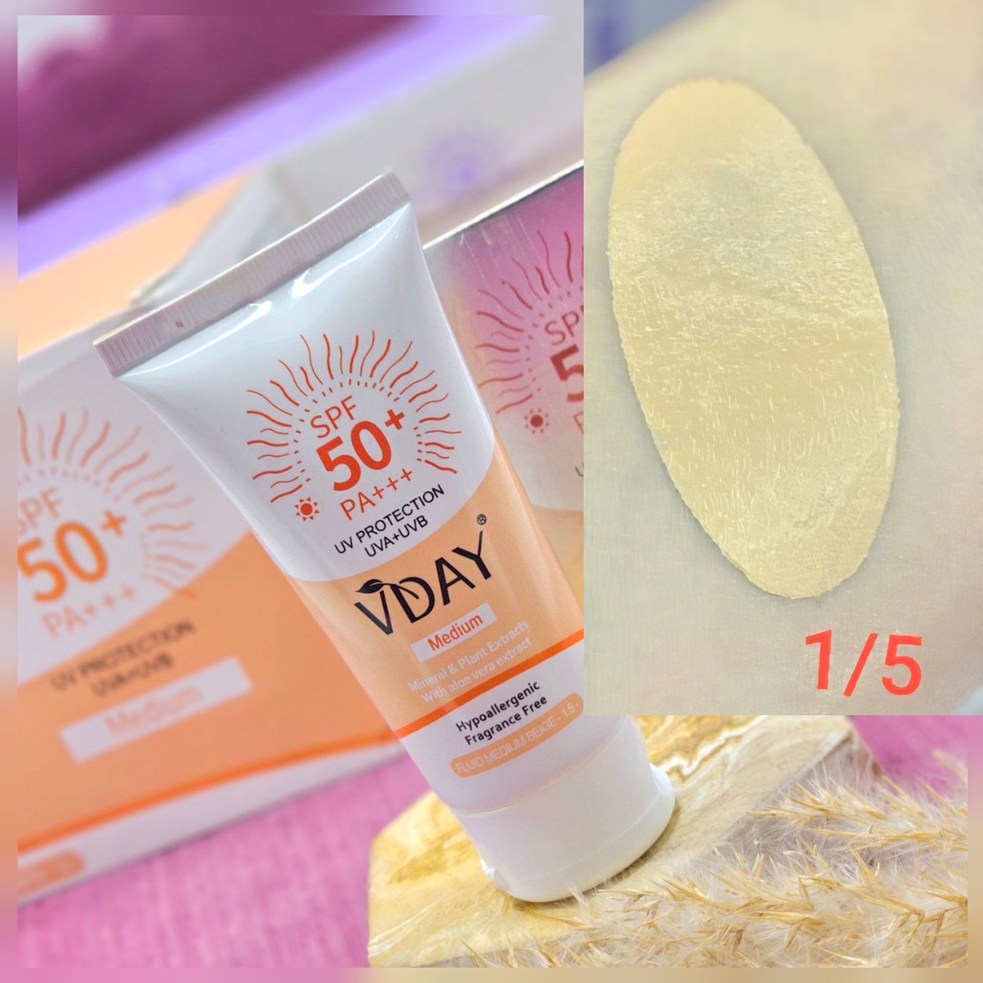 ضدآفتاب کرم پودری و گیاهی از برند ویدایی