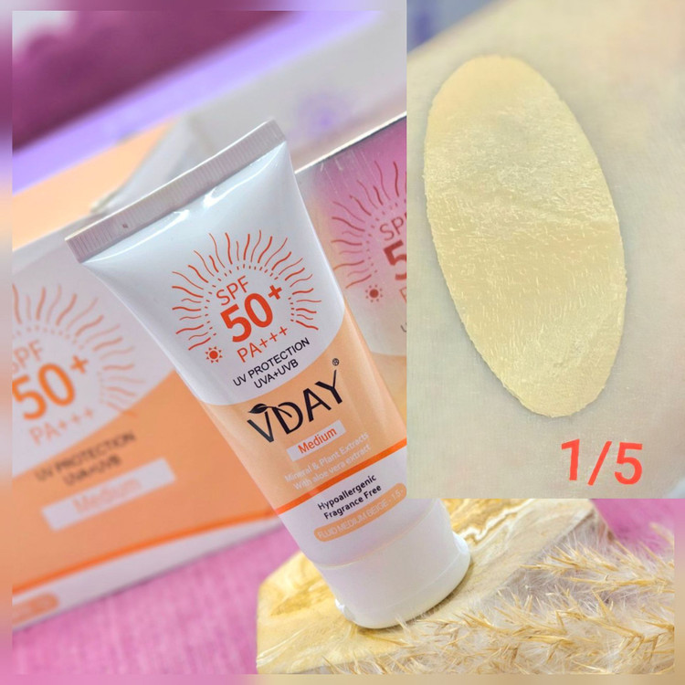 ضدآفتاب کرم پودری و گیاهی از برند ویدایی