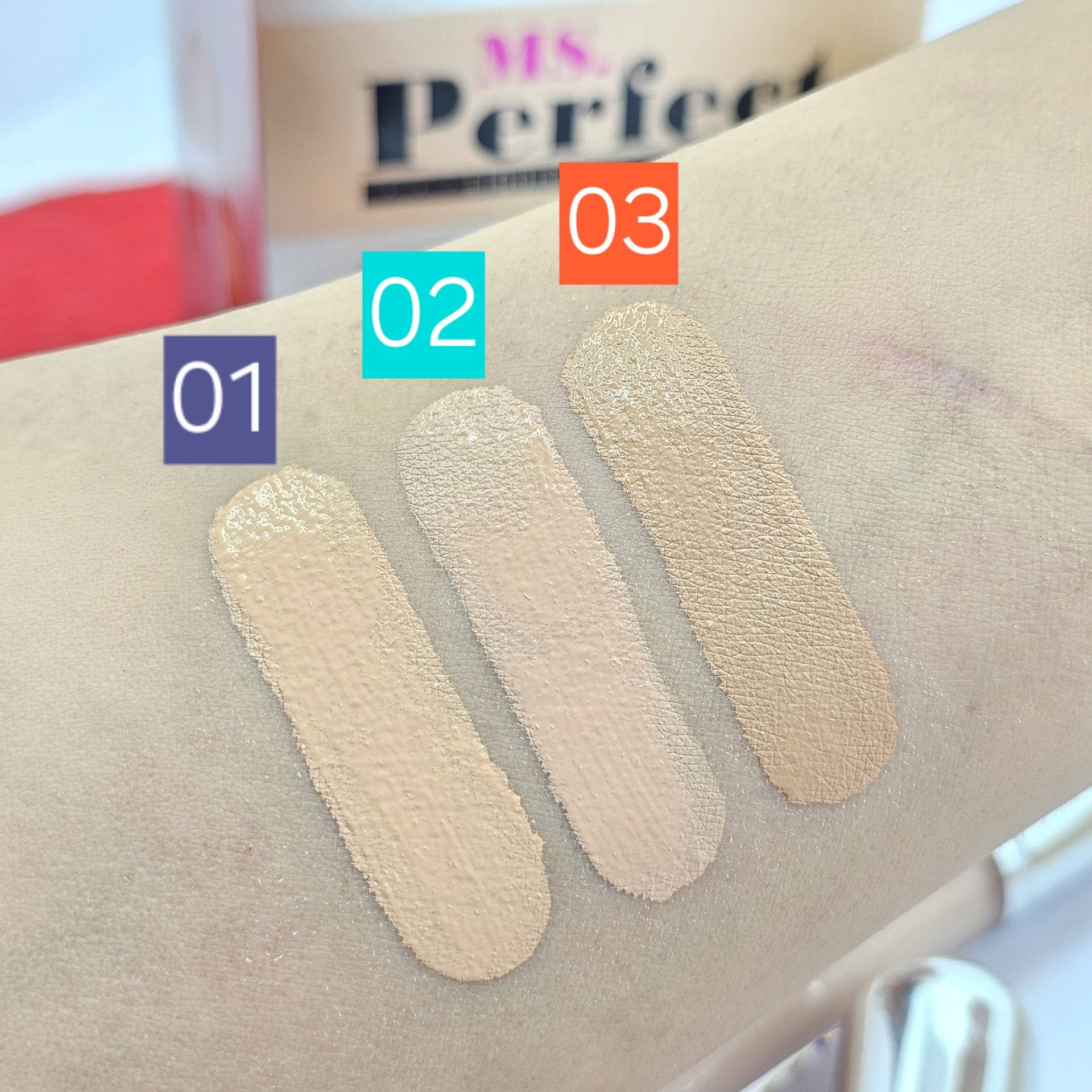 کانسیلر مایع با بافت سبک و کاور بالا برند مدا