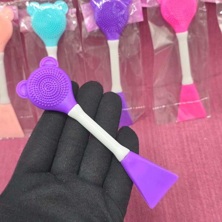 براش ماسک دوطرفه سلیکونی مدل خرس