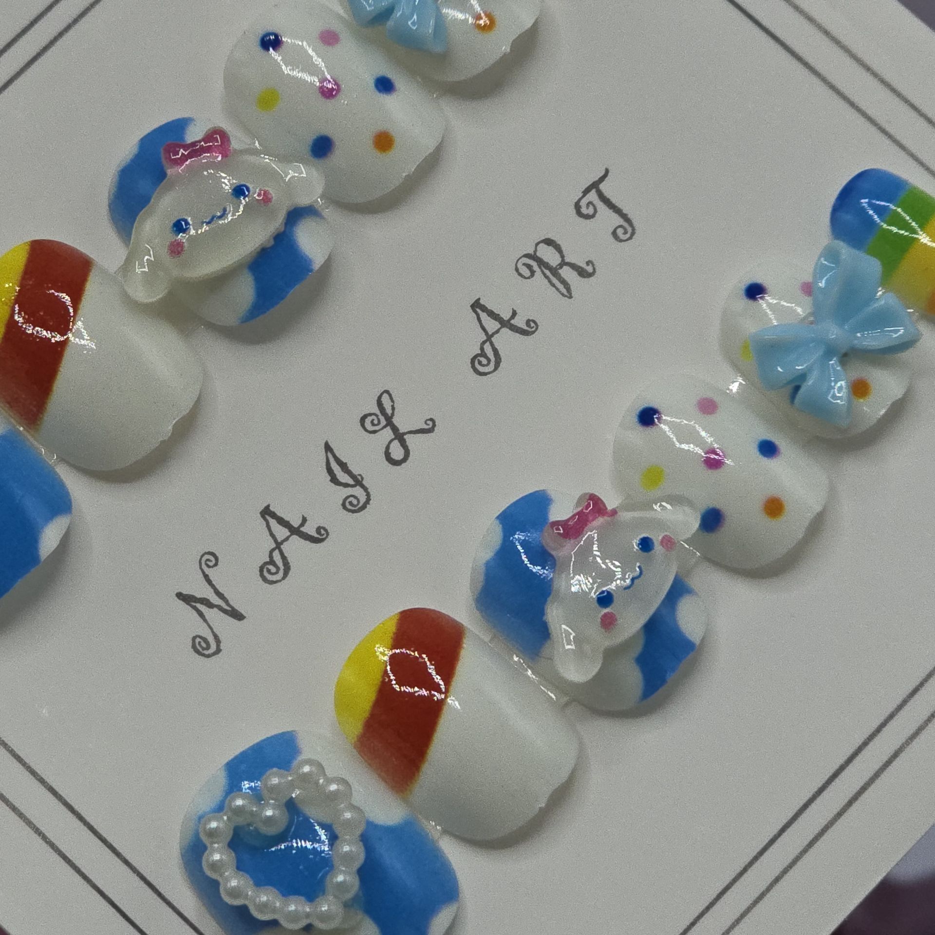 ناخن مصنوعی بچه گانه عروسکی