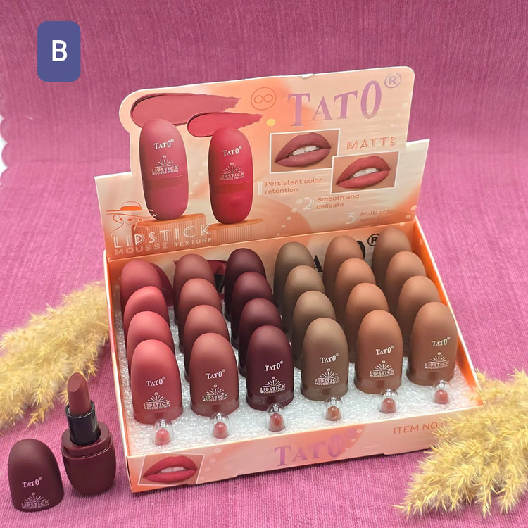 رژلب مات و مخملی جامد برند تاتو