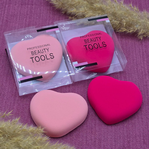 پد سامرکیک قلبی پنکک و کرم پودر