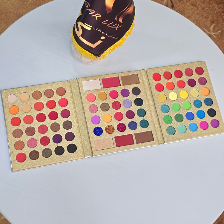 پالت سایه کتابی کارلوکس (CAR LUX) | پک کامل ۸۰ رنگ سایه + ۶ رنگ روژگونه مخصوص سالنهای زیبایی